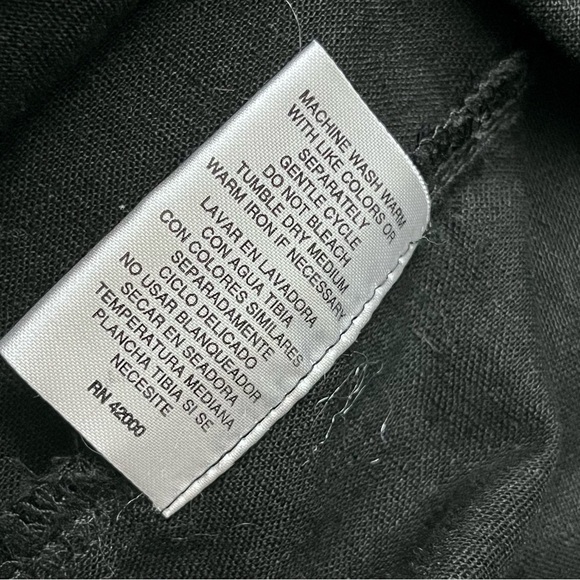 Vtg Y2k Basic Editions Shacket Black Linen Biker Moto Goth Grunge Witchy Vampy L - Picture 6 of 8